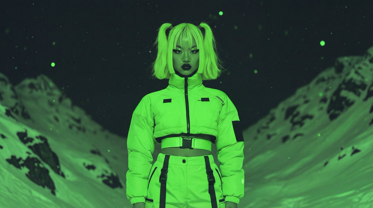 Retrato Alpino Cyberpunk de Neón
