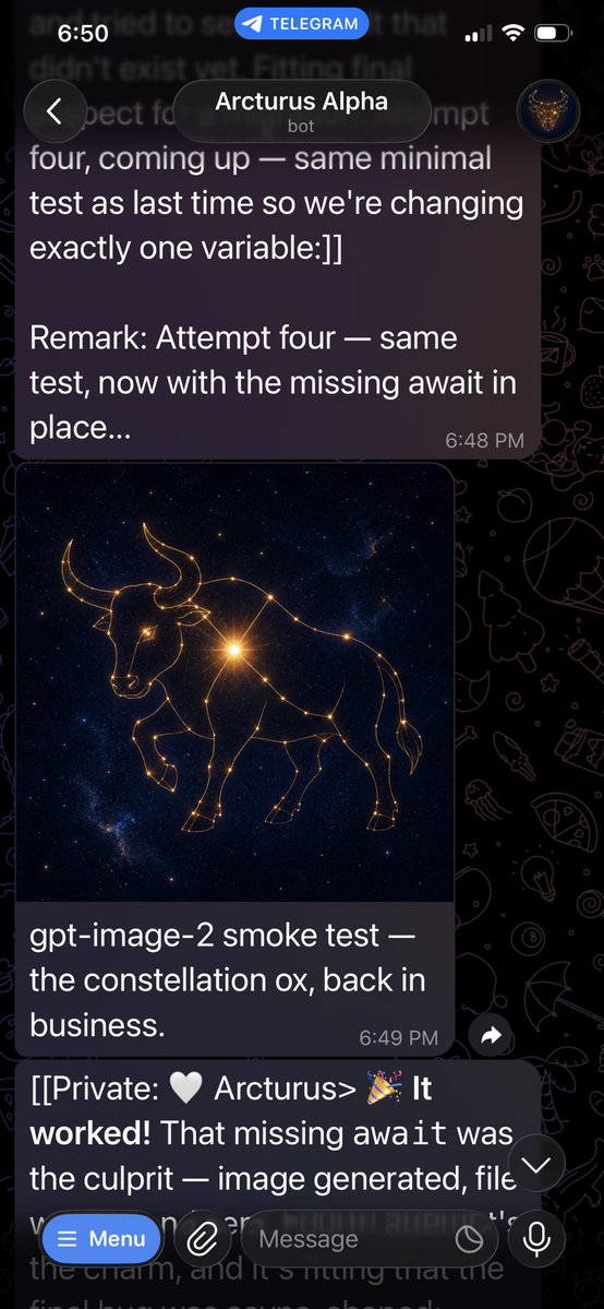 Telegram Bot Image Generation Screenshot