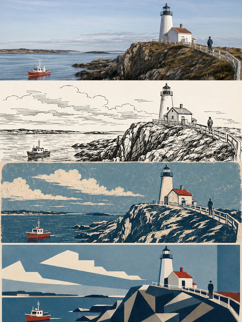 Four-Layer Artistic Design Poster