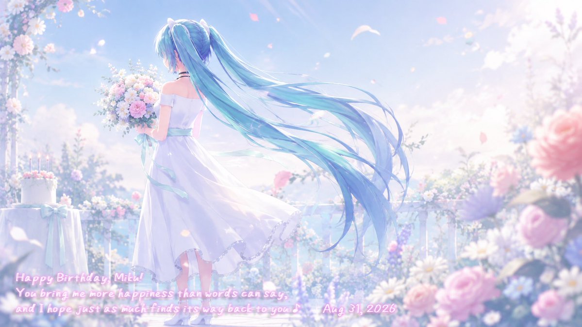 Jardín de Cumpleaños Pastel de Miku