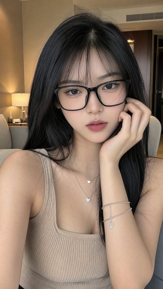 Doğu Asyalı Kadın Selfie Portresi