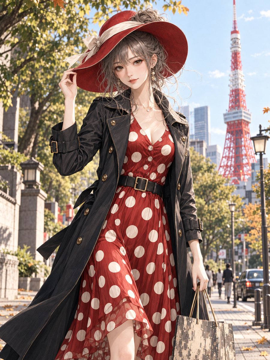 Retrato de Moda Otoñal en Tokio