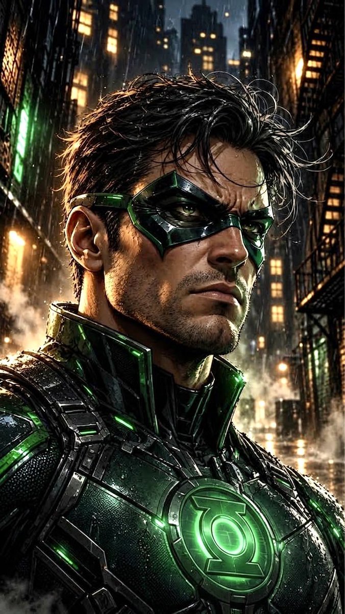 Drammatico Ritratto Fumetto Lanterna Verde