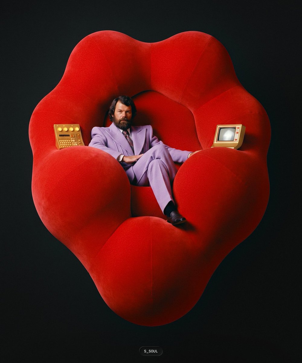 Retro Surreal Chair Portrait (1/2)