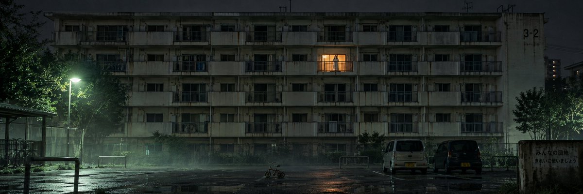 Rainy Japanese Apartment at Night