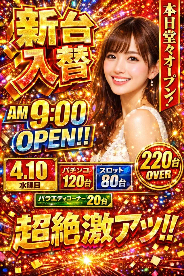 Auffälliges Pachinko-Salon-Promo-Poster