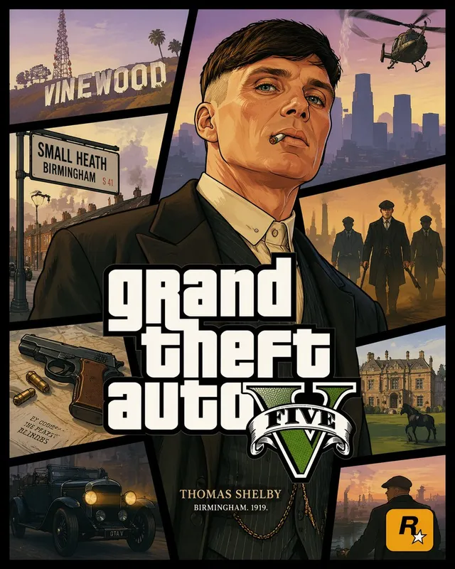 Copertina crossover stile GTA V