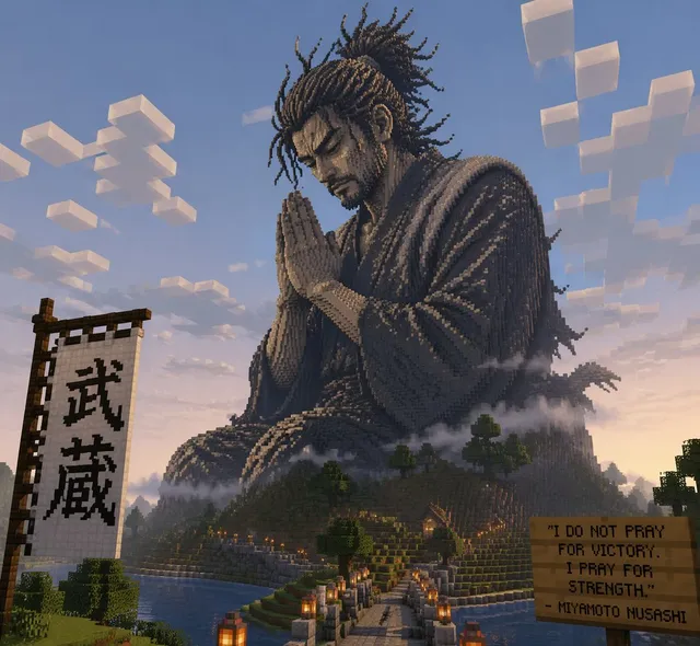 Minecraft Statue of Musashi