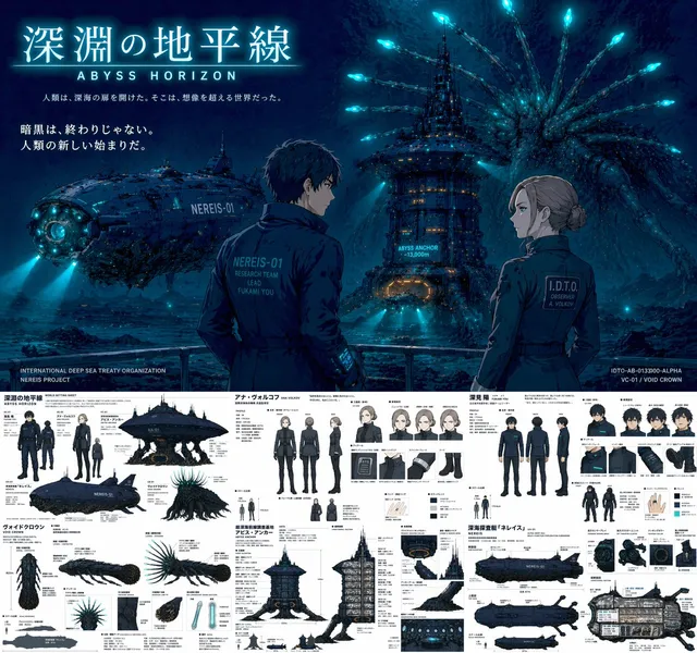Seni Konsep & Lembar Referensi Laut Dalam Sci-Fi