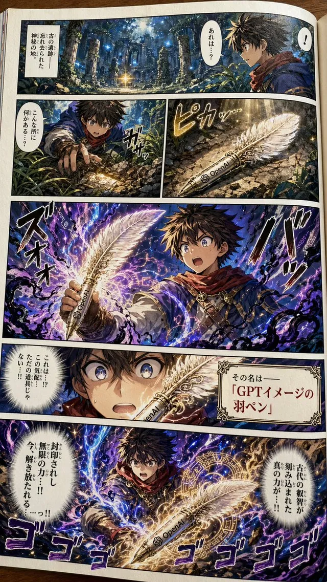 Japanische Shonen-Manga-Seite