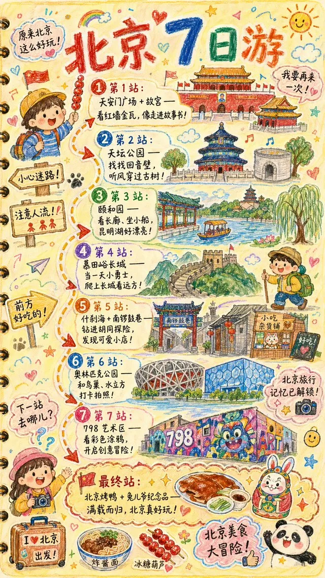 Hand-drawn Travel Journal Illustration