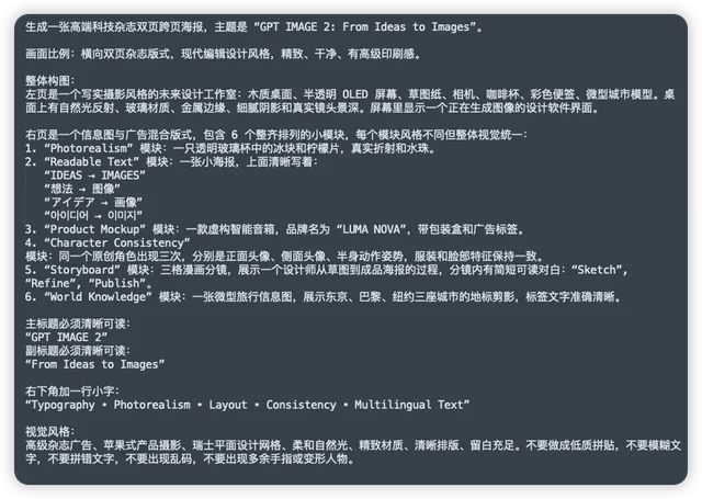 Chinesisches Prompt-Blatt für GPT IMAGE 2