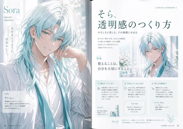 動漫雜誌訪談跨頁