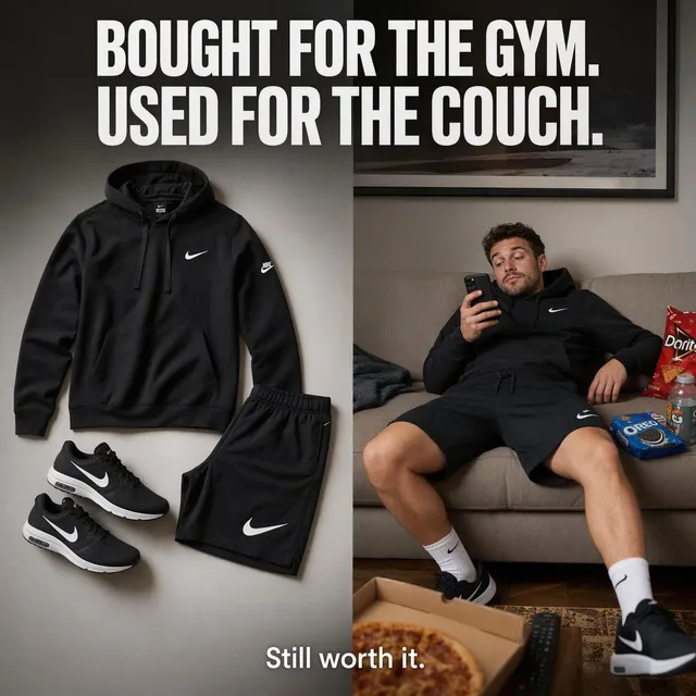 Publicité athleisure en écran partagé