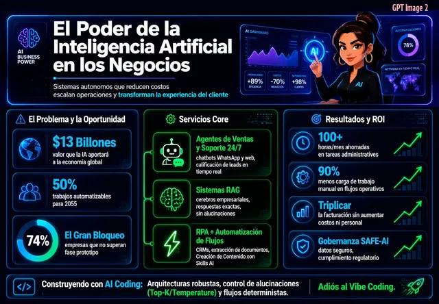 إنفوجرافيك أعمال إسباني نيون بالذكاء الاصطناعي