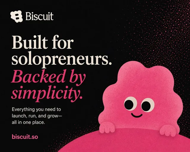 Poster Minimal SaaS con Mascotte Rosa