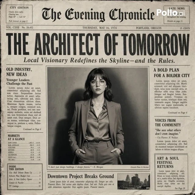 Vintage Newspaper Front Page Generator