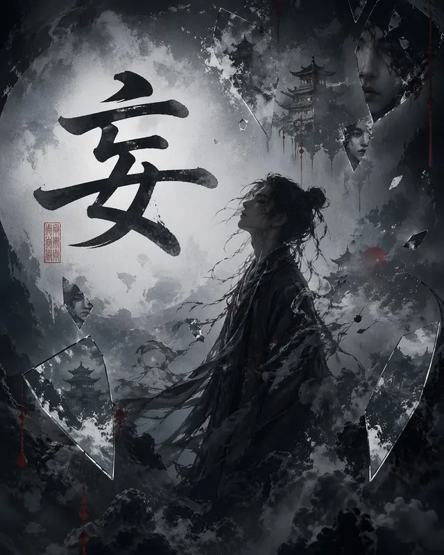 中國書法暗黑奇幻海報