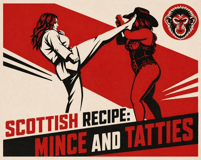 Poster Pertarungan Propaganda Merah Vintage
