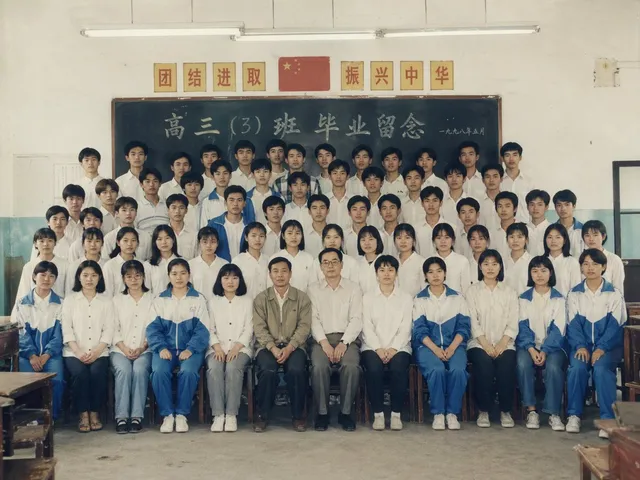 90er Jahre Chinesisches Abschlussfoto Prompt