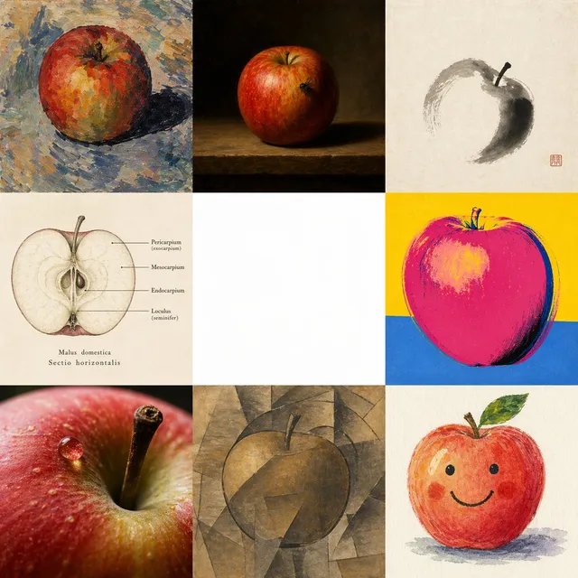 Pomme dans Huit Grammaires Visuelles