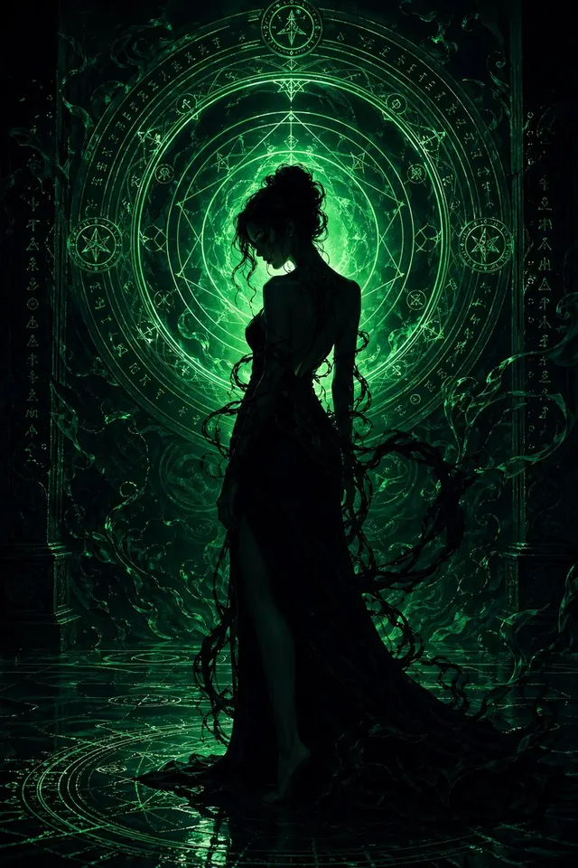 Ritual de Feiticeira Sombria Esmeralda
