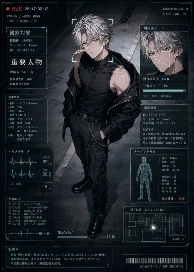 Cyberpunk Character Status Screen