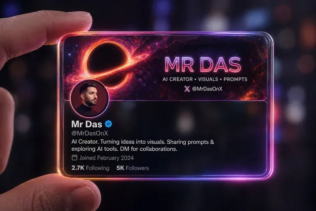 Futuristic Glass Profile ID Card