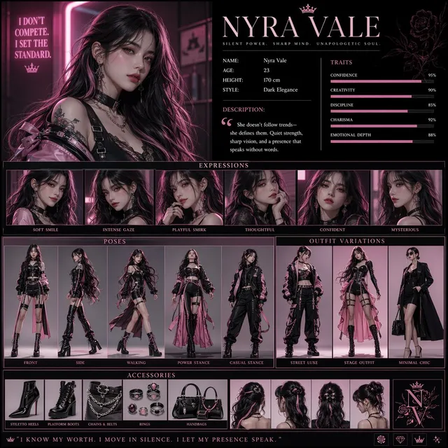 Luxury Fashion Character Concept Poster