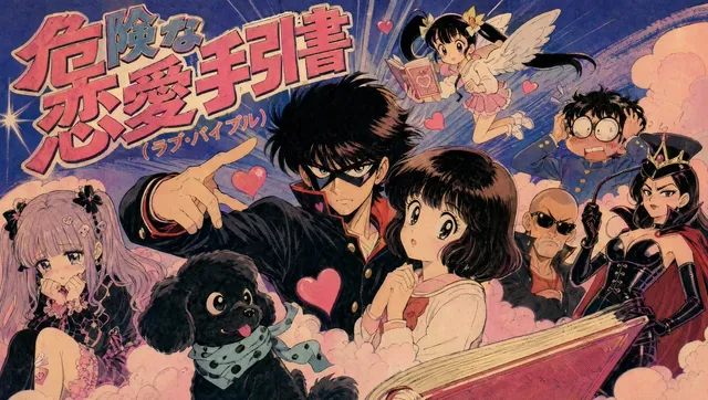 Copertina guida d'amore manga retrò