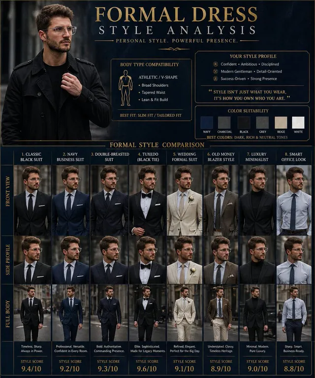 Formal Dress Style Analysis Poster