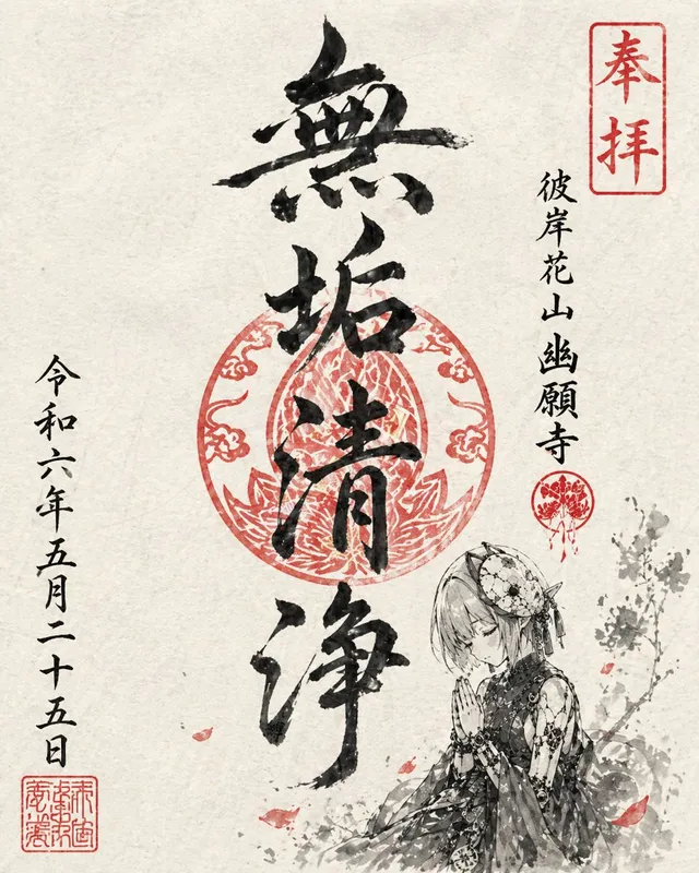 Ilustrasi Karakter Gaya Goshuin