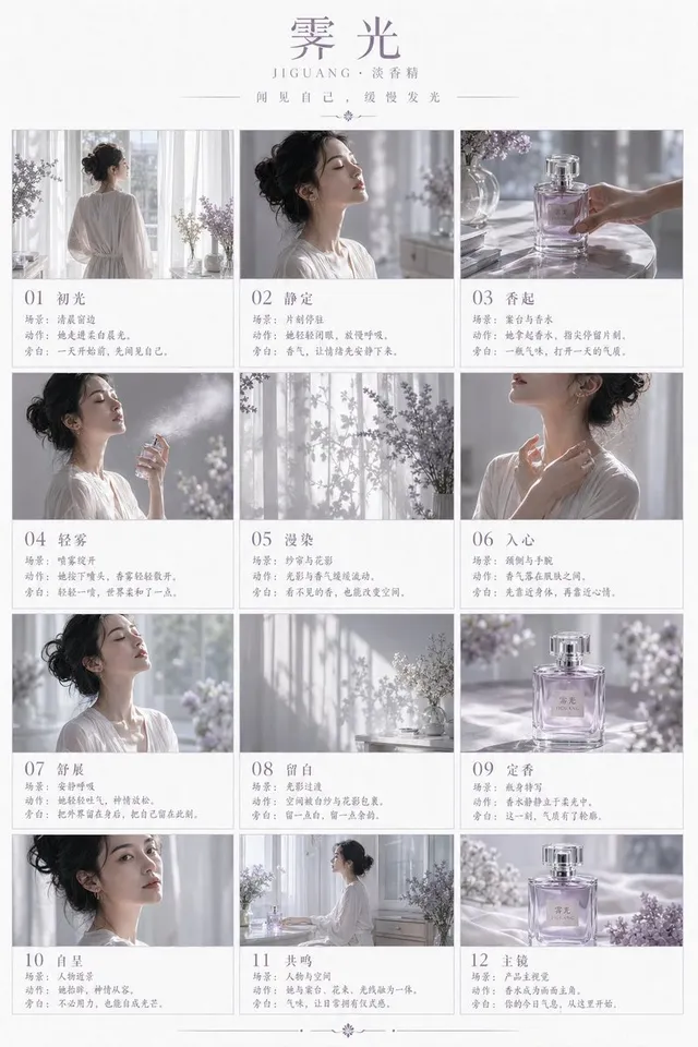Luxury Perfume Storyboard Poster