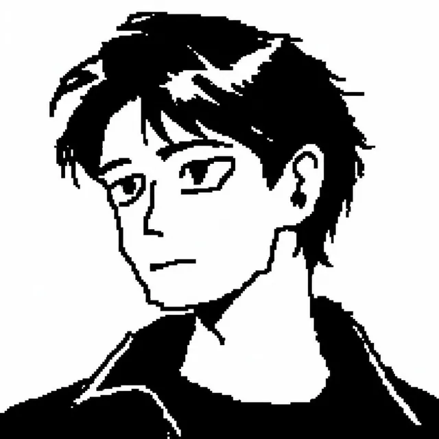 Profilo Manga Monocromatico Censurato