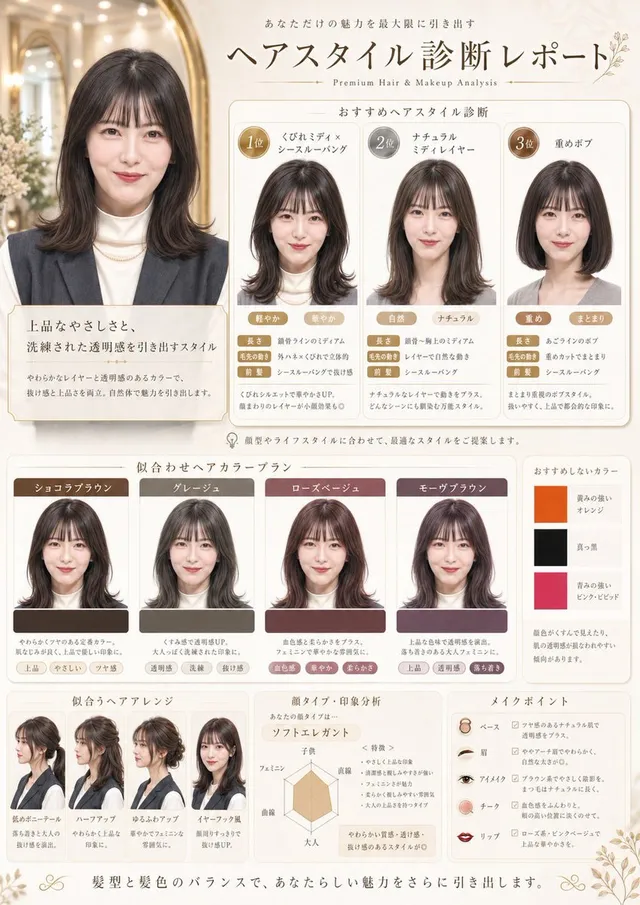 Japanese Hair Diagnosis Salon Poster