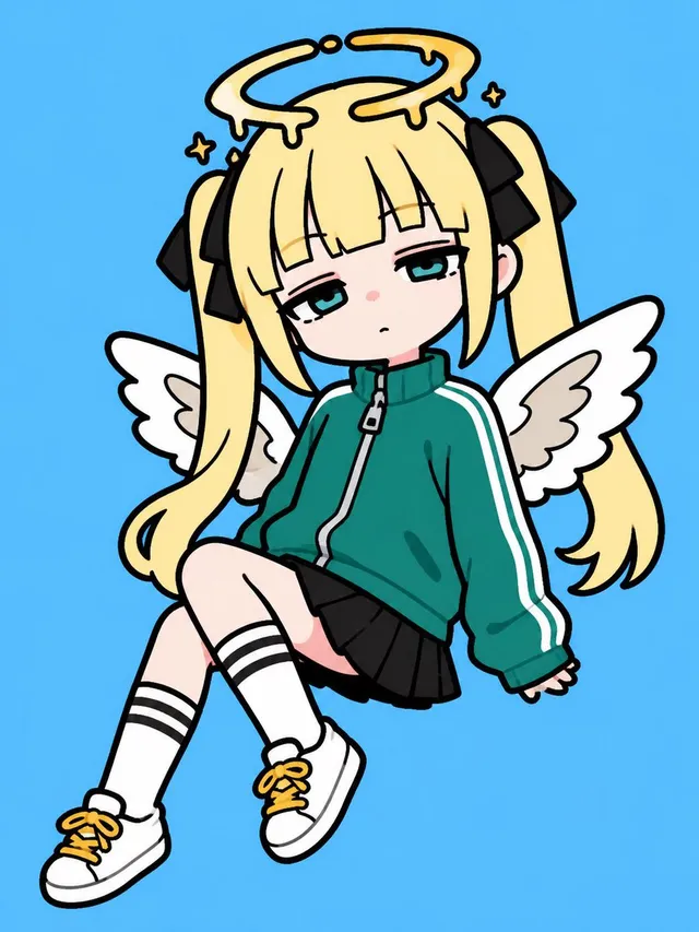 Sleepy Chibi Angel Girl