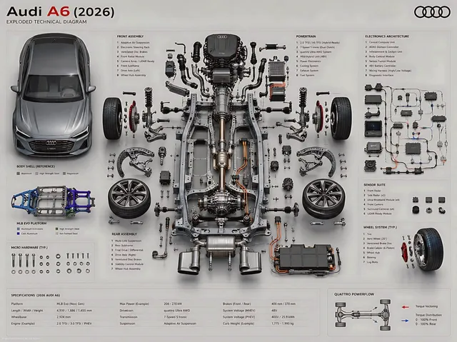 Exploded Technical Diagram Poster