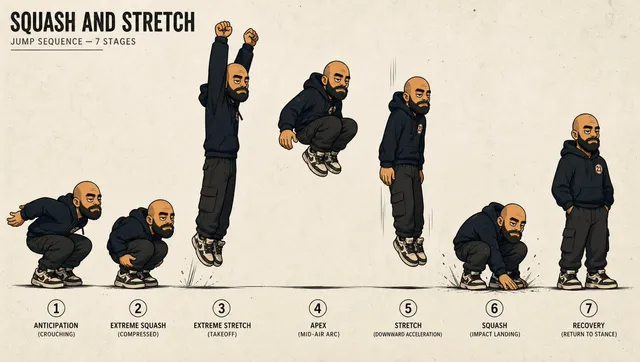 Squash and Stretch Jump Sheet