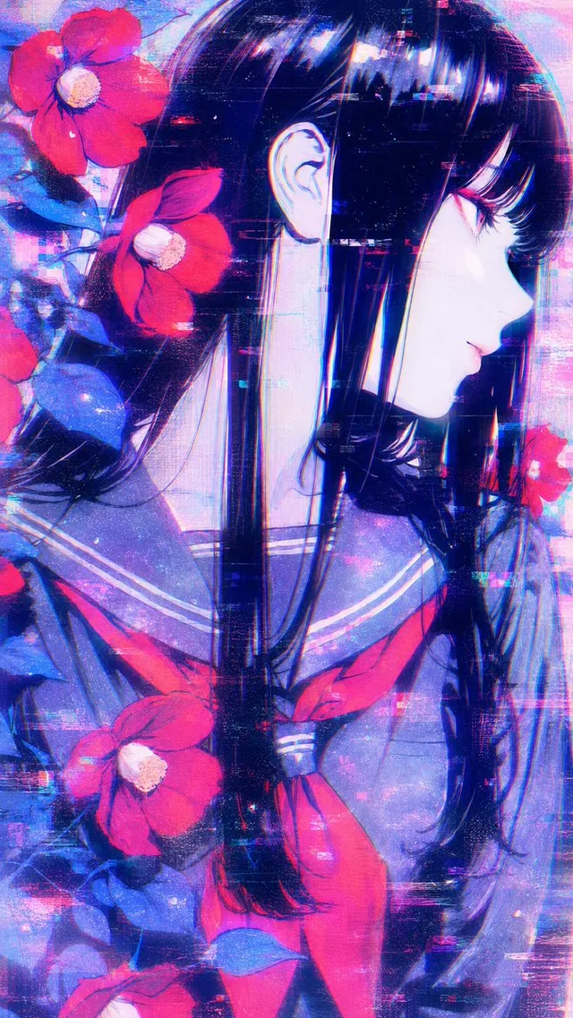 Ätherische Glitch-Art-Illustration