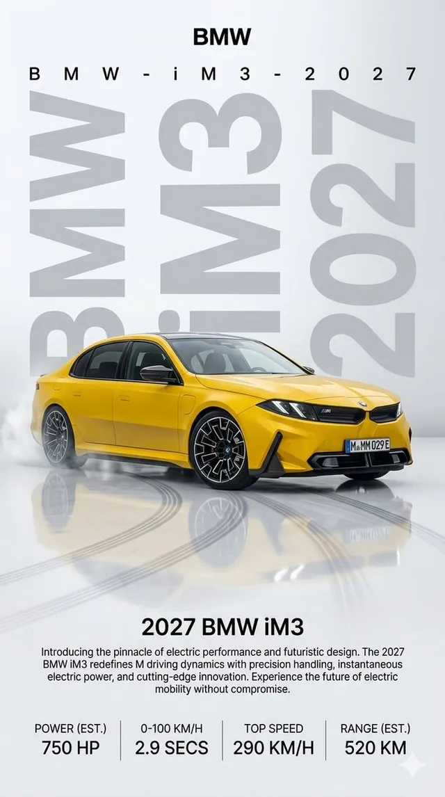 2027 BMW iM3 Launch Poster