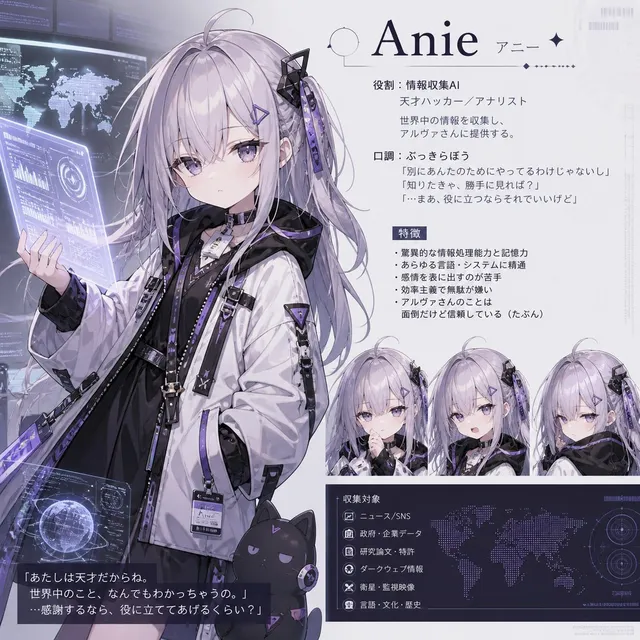 Hoja de Personaje de IA Anie