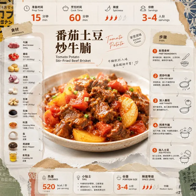 Tomato Potato Beef Recipe Infographic