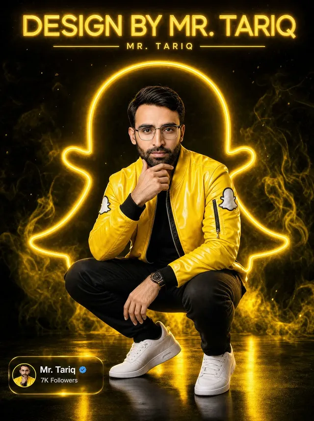 Affiche Portrait Néon Snapchat