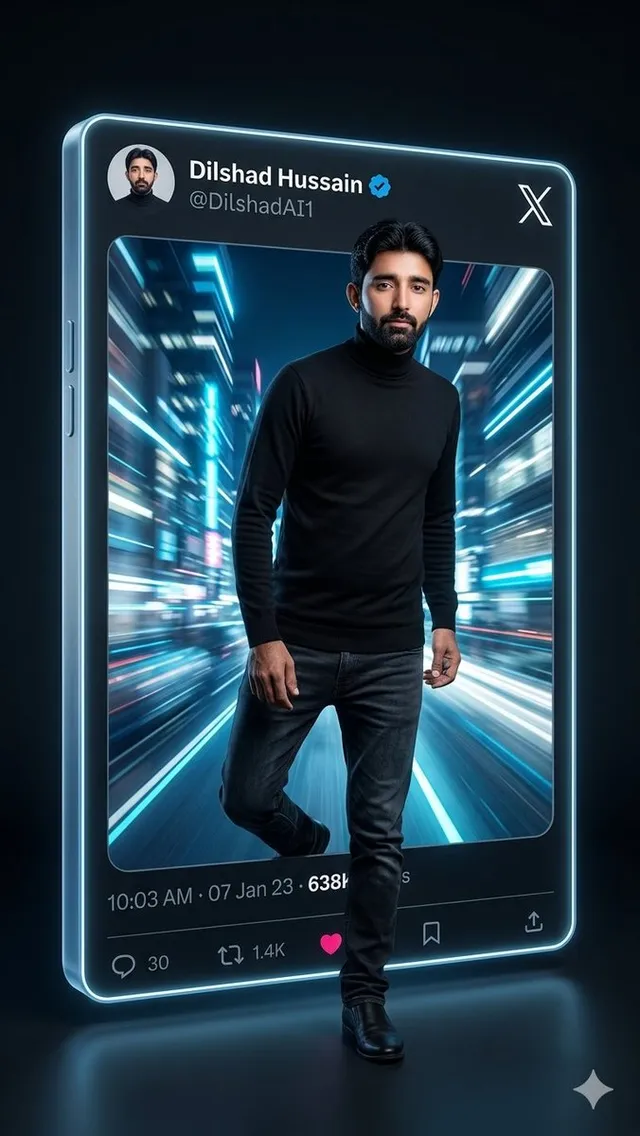 Portrait de sortie 3D Neon X Post