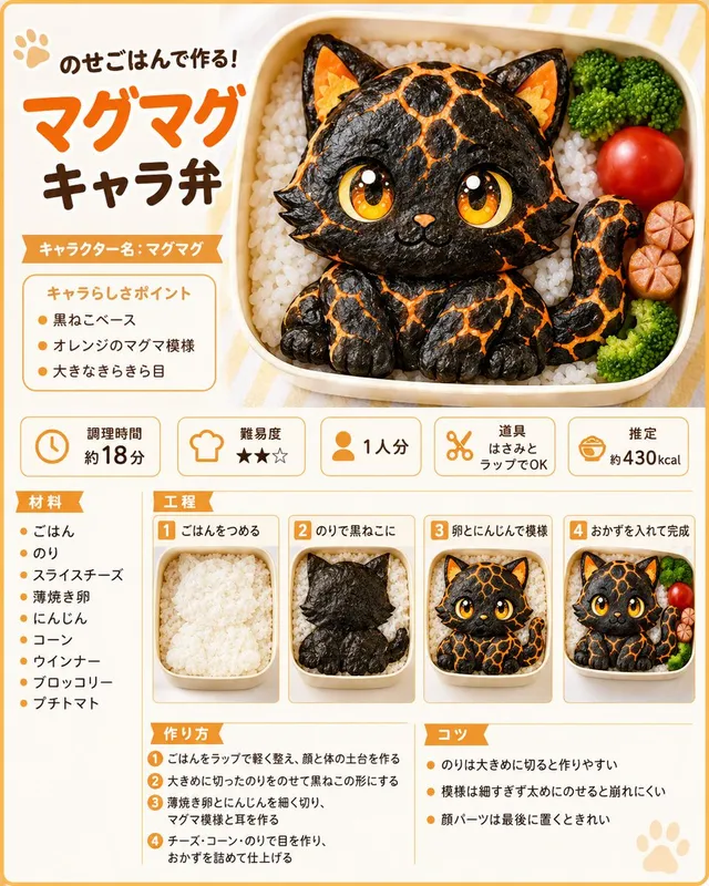 熔岩猫便当食谱信息图