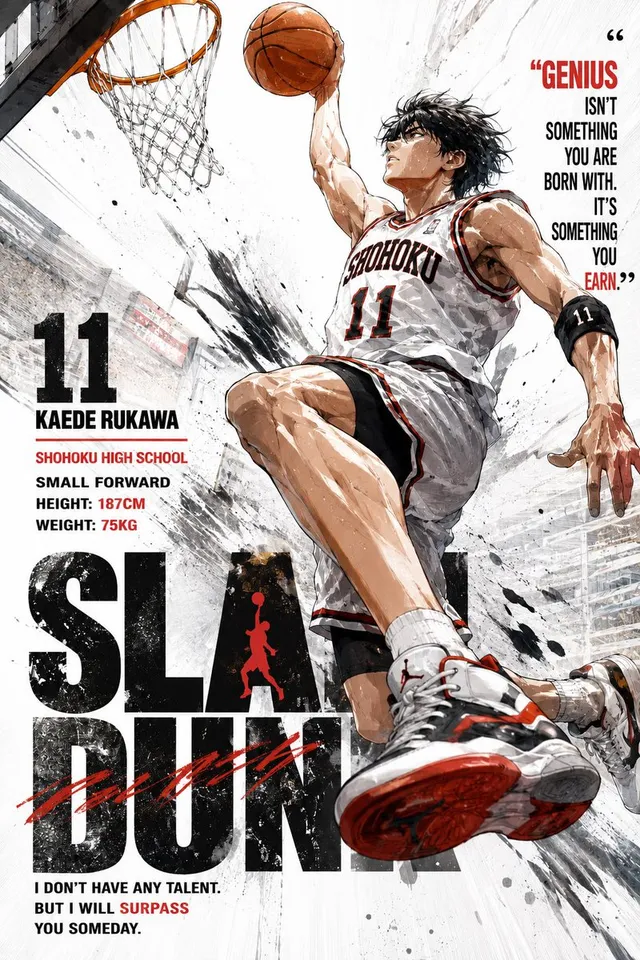 Anime Style Basketball Athlete Poster