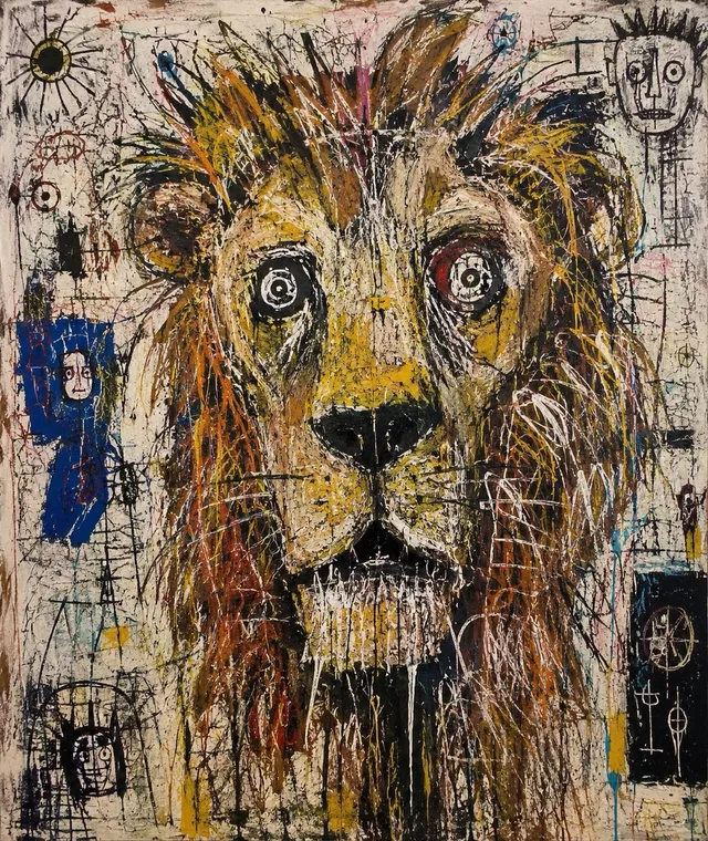 消瘦新表現主義獅子