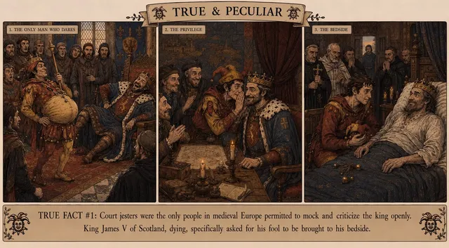 Medieval Jester Fact Triptych