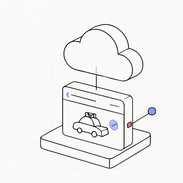 Isometric Cloud Logistics UI Icon