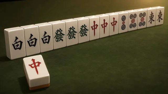 Tangan Mahjong Daisangen Sinematik